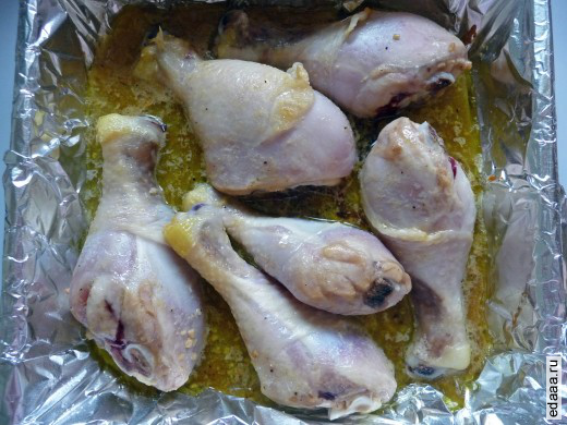 Куриные ножки в горчичном соусе