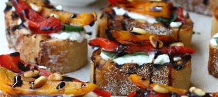 Гренки с жаренным перцем