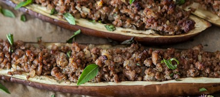 Баклажаны фаршированые мясом