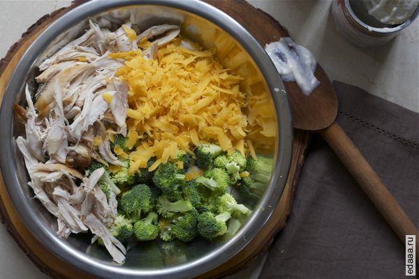 Куриная запеканка с брокколи
