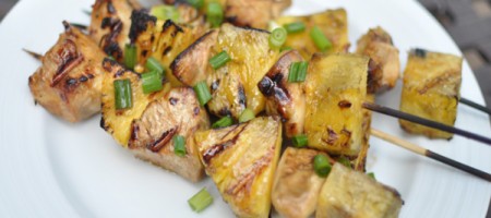 Шашлык из курицы с ананасом