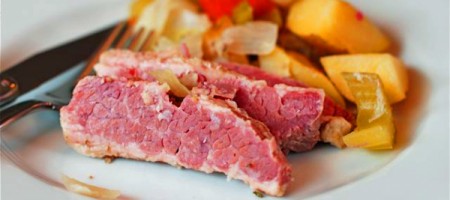 Солонина с картофелем.