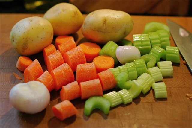 Солонина с картофелем.