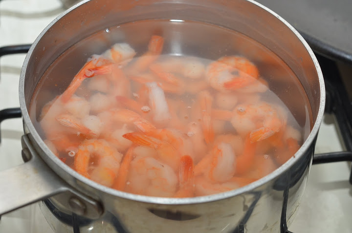 Салат с креветками
