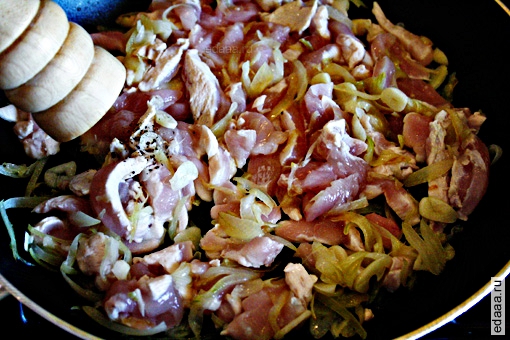 Куриное рагу с томатами и луком
