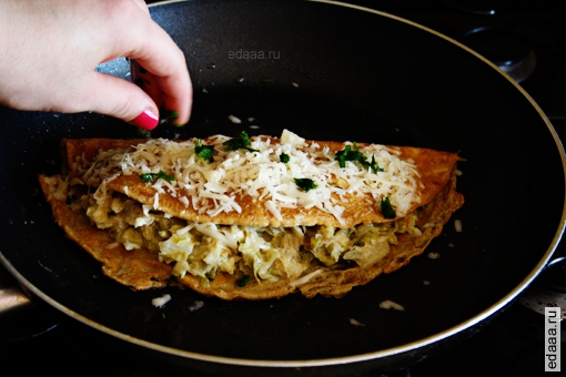 Омлет с капустной начинкой