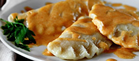 Итальянские вареники с чесночной начинкой