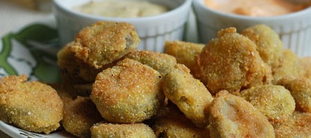 Жаренные маринованные огурцы