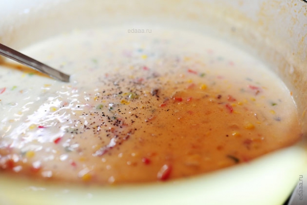 Похлебка с кукурузой и сыром