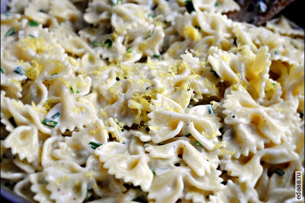 Макароны со сливочно-лимонным соусом