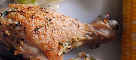 Куриные ножки с пармезаном и чесноком