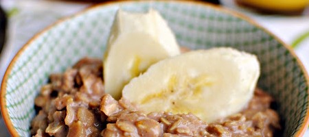 Овсяная каша с Nutella и бананами