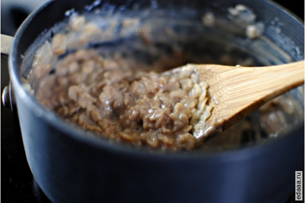 Овсяная каша с Nutella и бананами