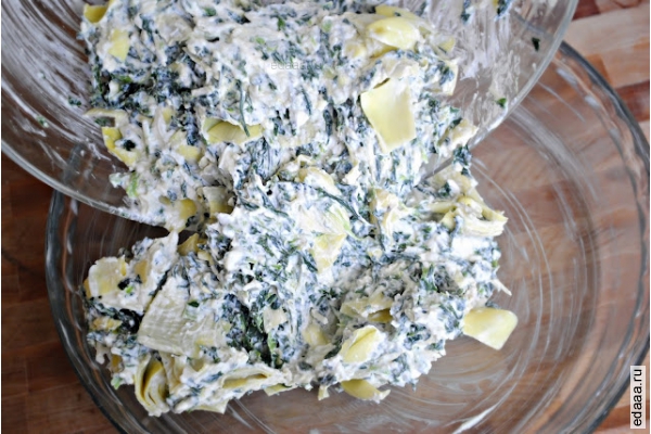 Артишоки запеченные с сыром и шпинатом