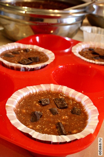 Кексы с кусочками шоколада