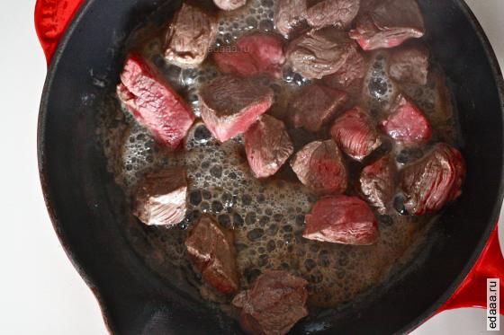 Бефстроганов с клецками