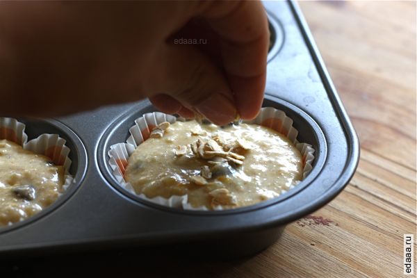 Овсяные кексы с апельсином и шоколадной стружкой