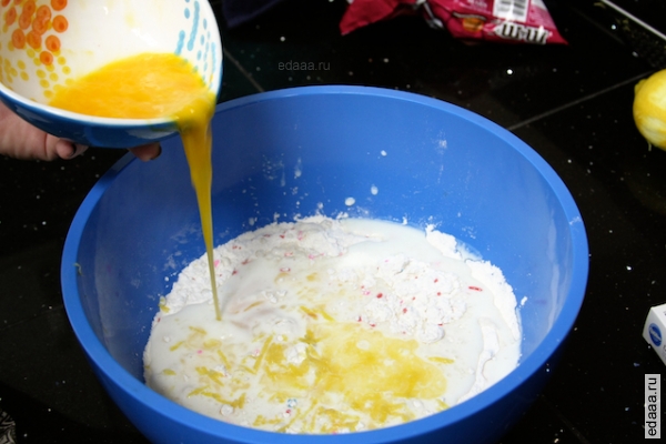 Лимонные блинчики с сыром маскарпоне