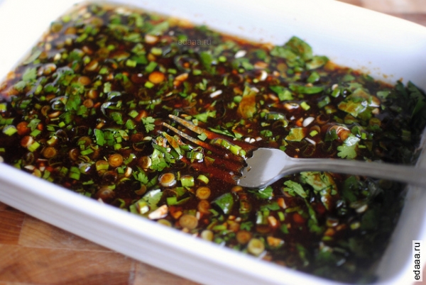 Говядина Satay с пряным арахисовым соусом