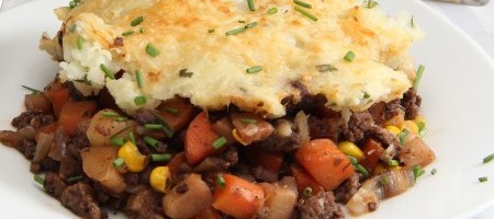 Сытная запеканка с мясом и овощами
