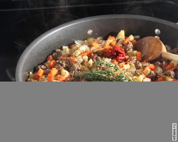 Овощная запеканка с мясом