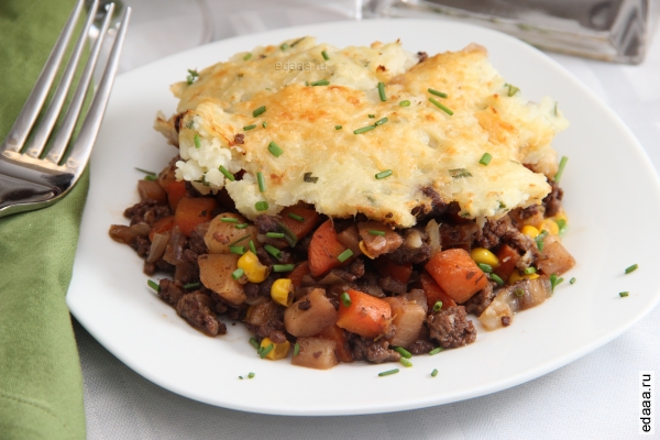 Овощная запеканка с мясом
