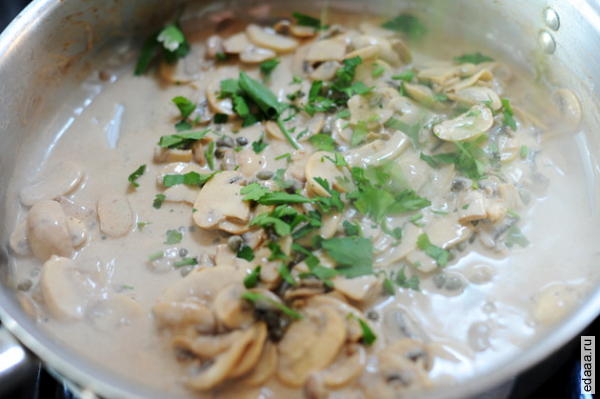 Куриные отбивные с грибами