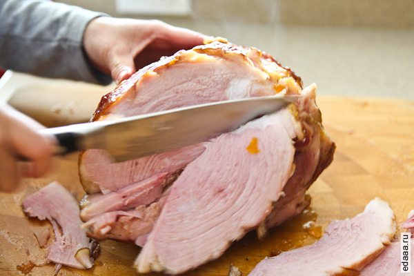 Пасхальная ветчина с персиками