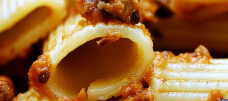Макароны с баклажанами и овощами
